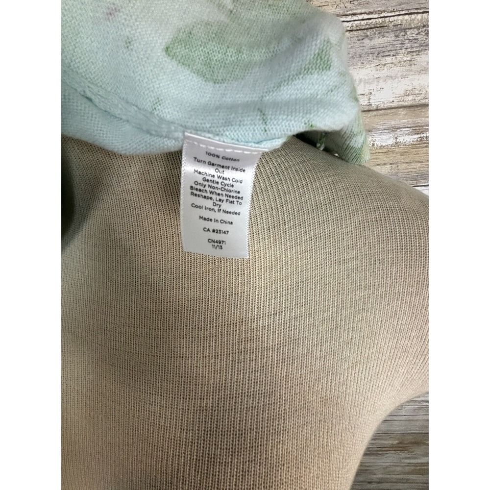 Talbots Women's Sweater  3/4 Sleeve Cardigan Size X Light Green - Picture 10 of 10